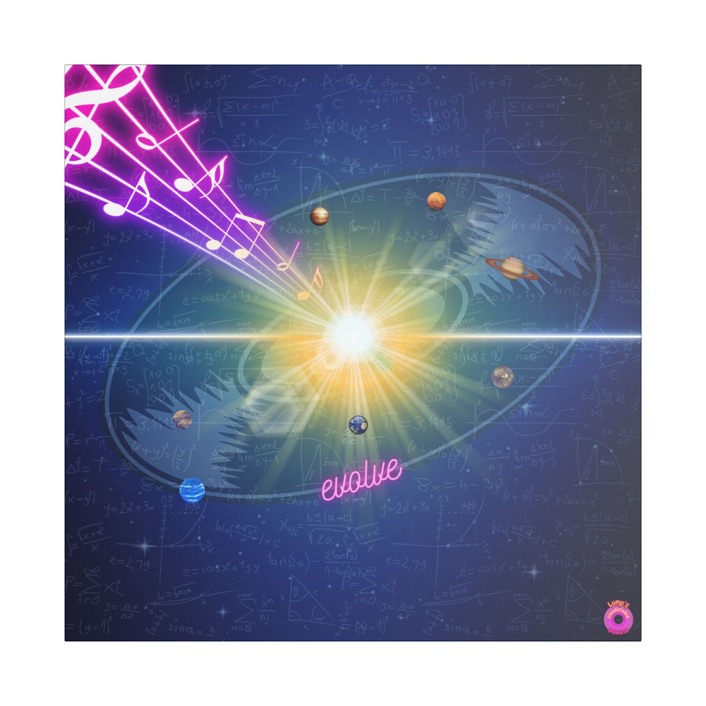 Donuts4charity - Giant Canvas [36" x 36"] - "Donut Evolution" - quite profound donut formation