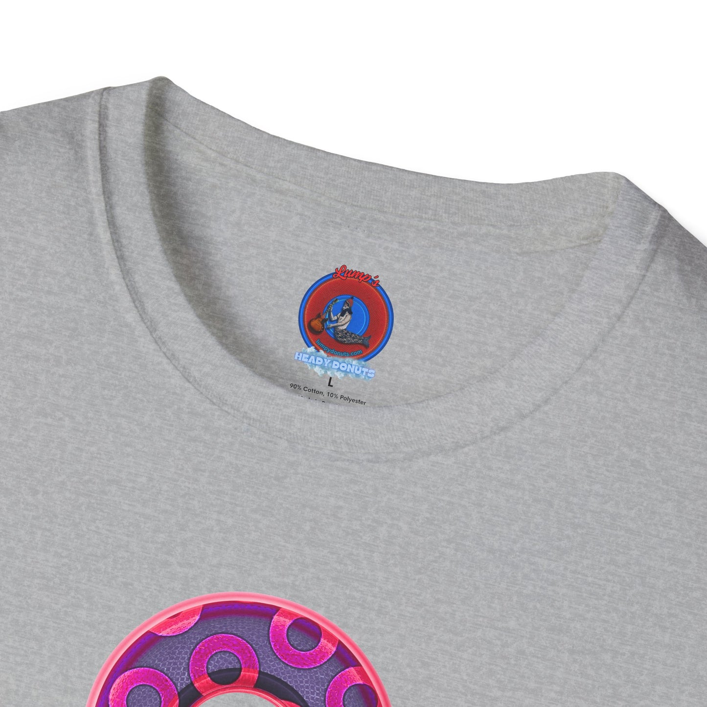 Plain Donuts/Unisex Soft-Style - "Plain Rustic Paradoxical Donuts" - magenta/dark purple donuts