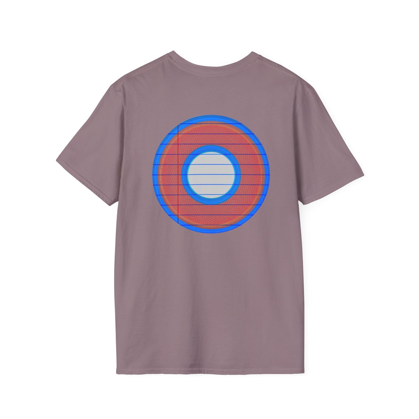 Classic Donut Tee - Unisex Soft-Style - "That's 1 Tasty Donut" - series 1.0  - variant 2 - red donut w/blank page
