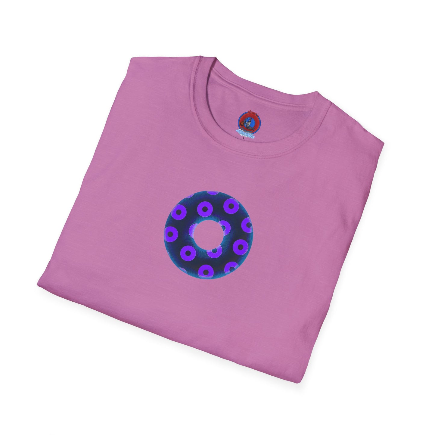 Plain Donuts/Unisex Soft-Style - "Plain Blimpy Paradoxical Donuts" - dark steel blue/vivd dark purple donuts