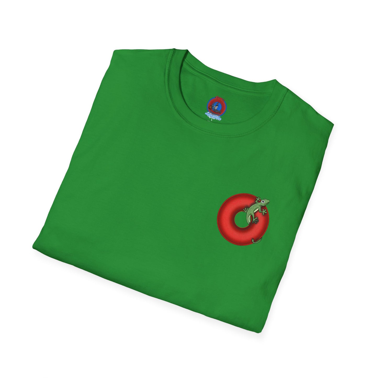 Classic Donut Tee - Unisex Soft-Style - "Practically Extinct Tee Shirt" - plump vivid red donut - variant 1