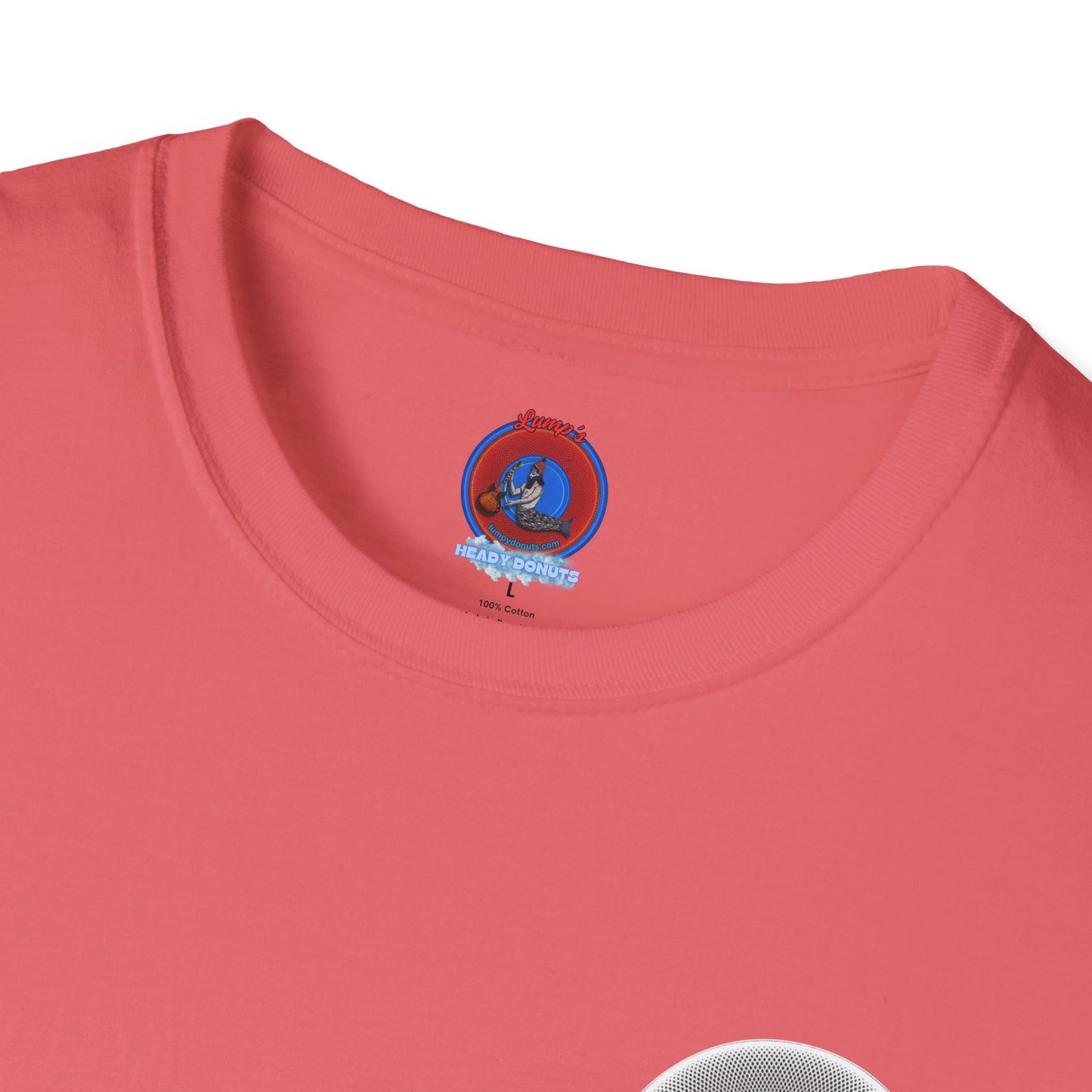 Classic Donut Tee - Unisex Soft-Style - "If I'm Swimming By" - variant 1 - white - textured donut