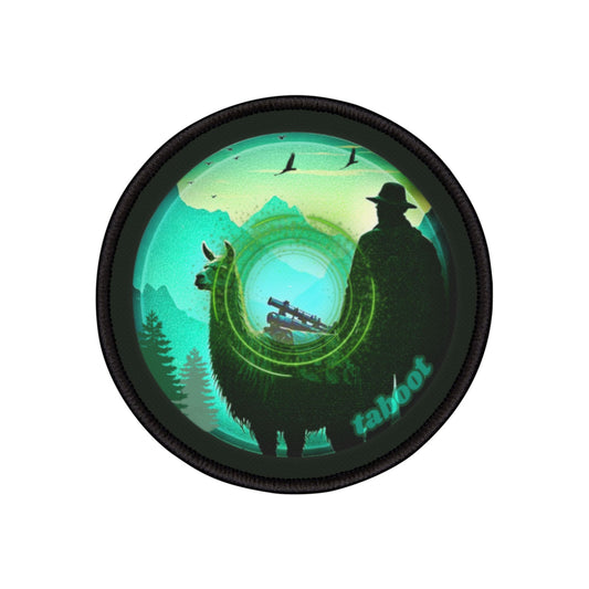 Iron-On Donut Patch - "The Taboo(t) Donut Patch" - vivid green pic donut