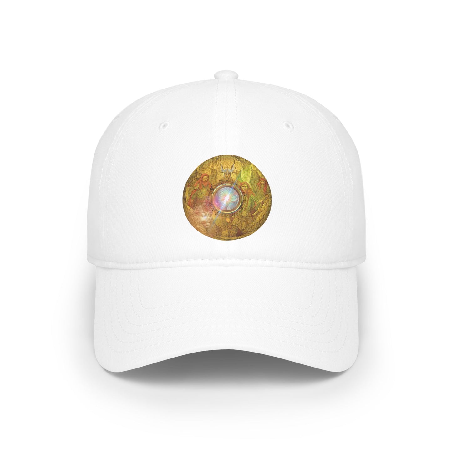 Lumpy Donut Baseball Cap - "Vald's Impaling Donut Cap" - golden symmetrical donut w/