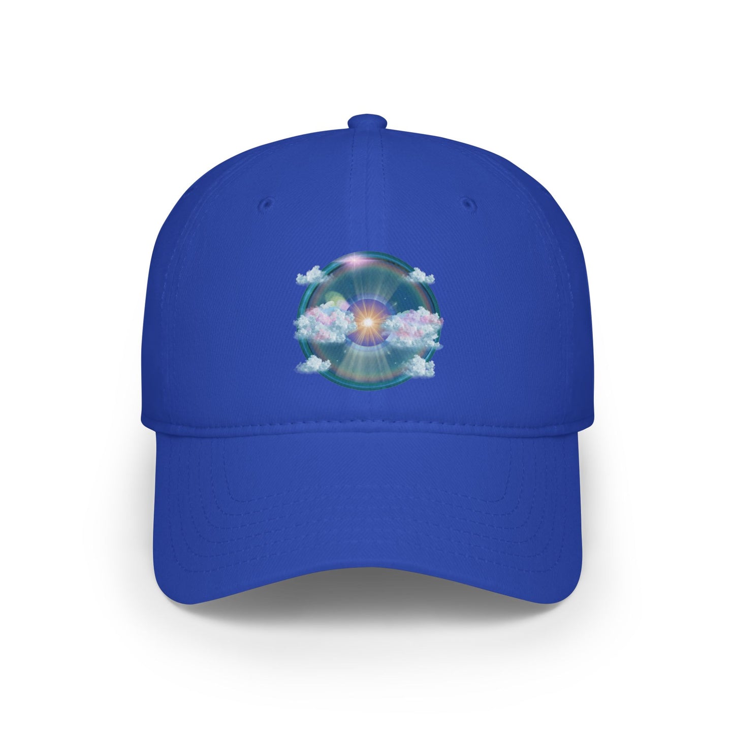 Lumpy Donut Baseball Cap - "The Divided Donut" - variant 2 - sky donut w/ [*charitable donut]