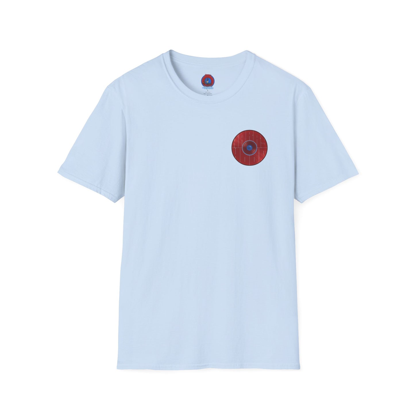 Classic Donut Tee - Unisex Soft-Style - "Harry's Hoodlum Donut" - series 1.0  - variant 2 - lights off/red donut(s)