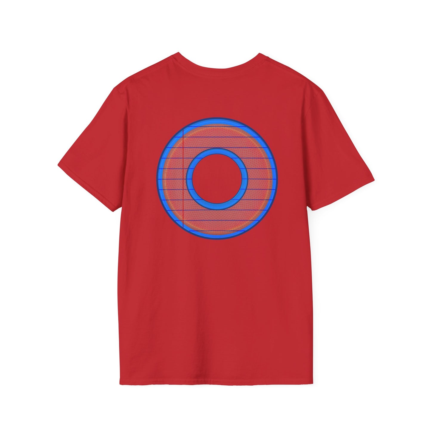 Classic Donut Tee - Unisex Soft-Style - "That's 1 Tasty Donut" - series 1.0  - variant 3 - red donut w/donut hole