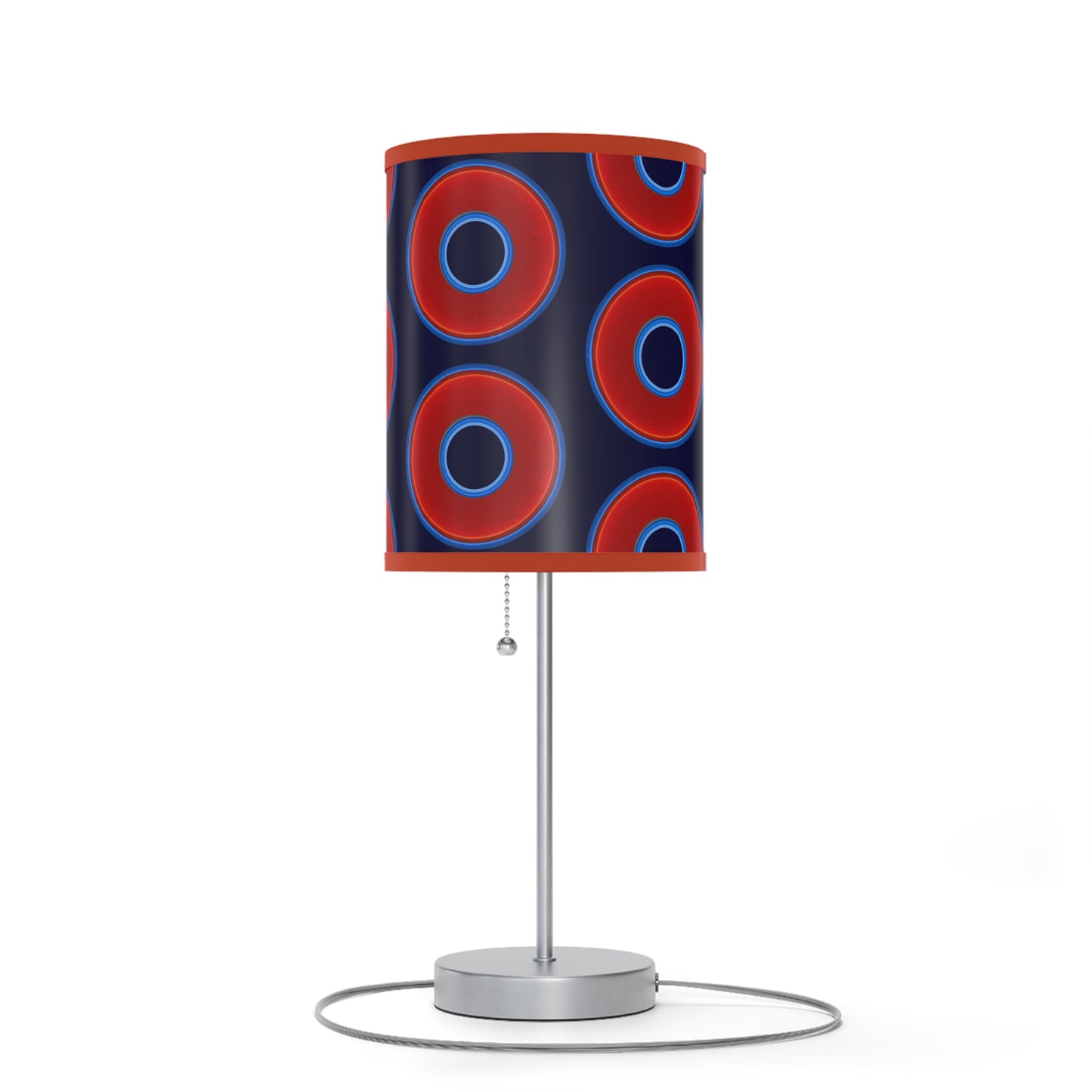 Lumpy Accent Lamps - red vivid donuts w/midnight blue background