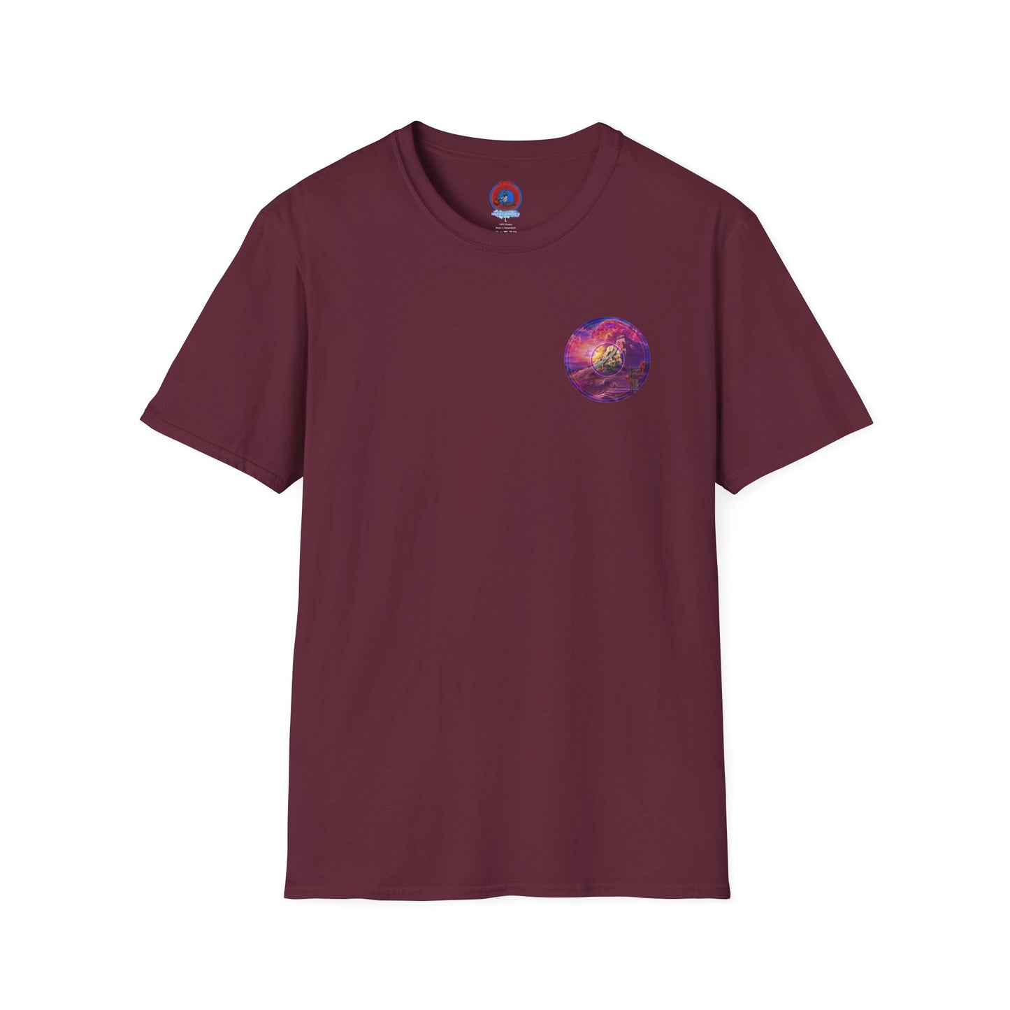 Classic Donut Tee - Unisex Soft-Style - "Icculus's Mountain Donuts " - series 1.0  - purple-ish donut