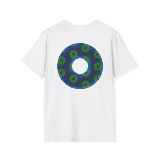 Plain Donuts/Unisex Soft-Style - "Plain Blimpy Paradoxical Donuts" - dark blue/lime green donuts