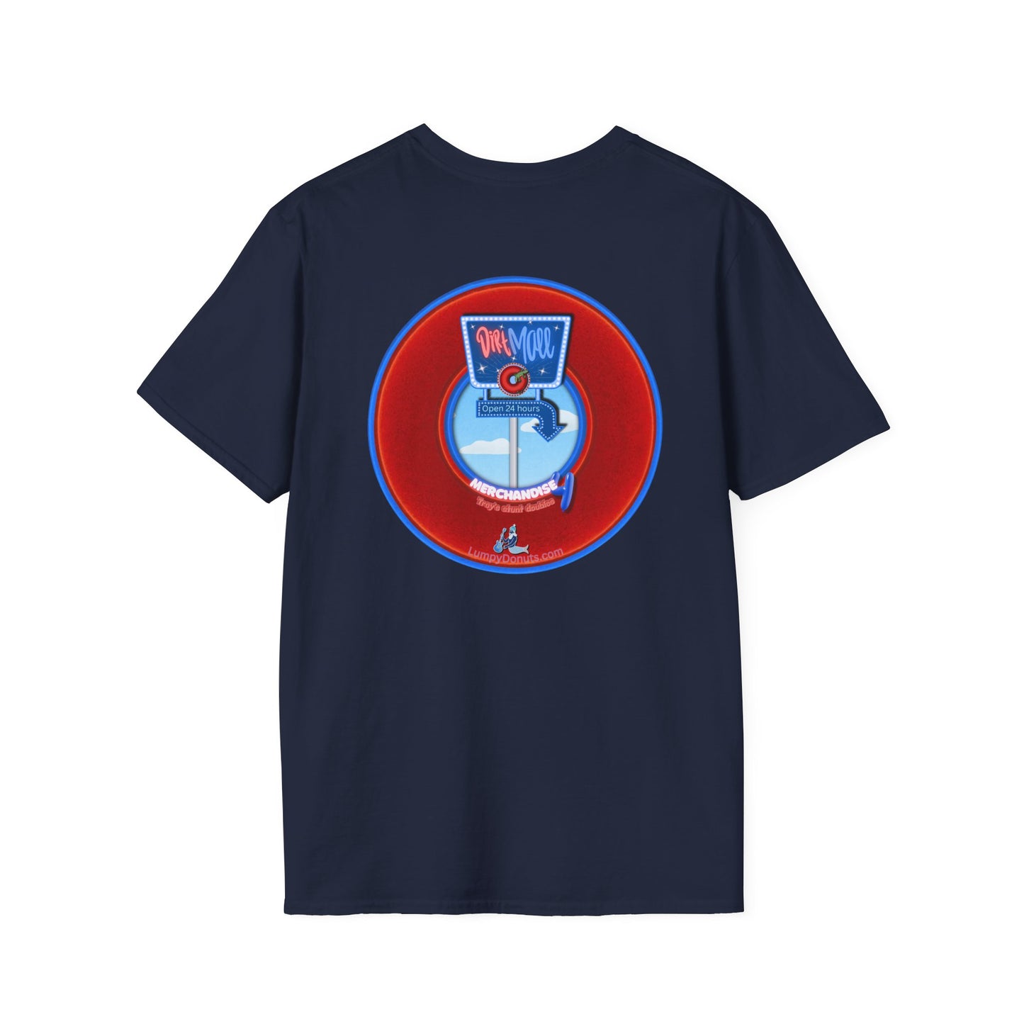 Classic Donut Tee - Unisex Soft-Style - "3rd Nipple Donut Tee" - vivid red dirt mall donut