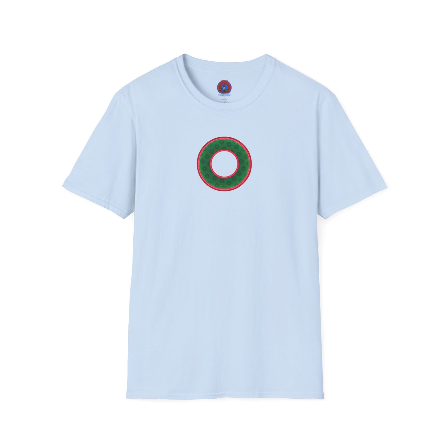 Plain Donuts/Unisex Soft-Style - "Plain Wide Mouthed Paradoxical Donuts" - dark green/red donuts