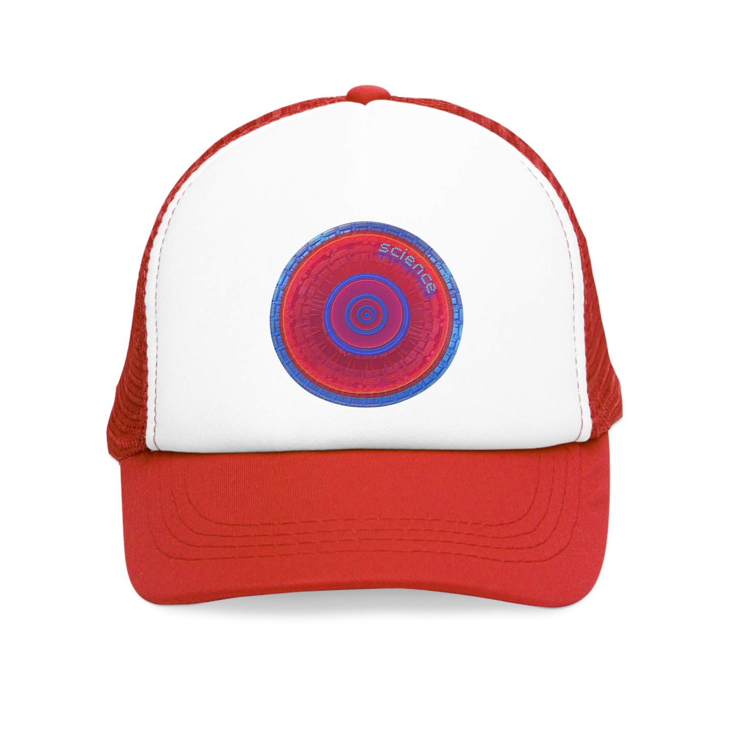 Lumpy Trucker Hat - "Hat of Graphic Translations" - red donut