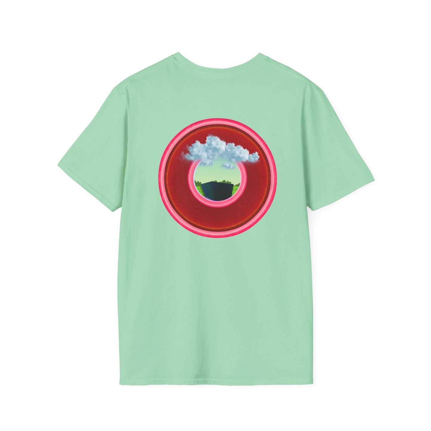Classic Donut Tee - Unisex Soft-Style - "Got Rhombus?" - series 1.0  - variant 2 - red/pink donut