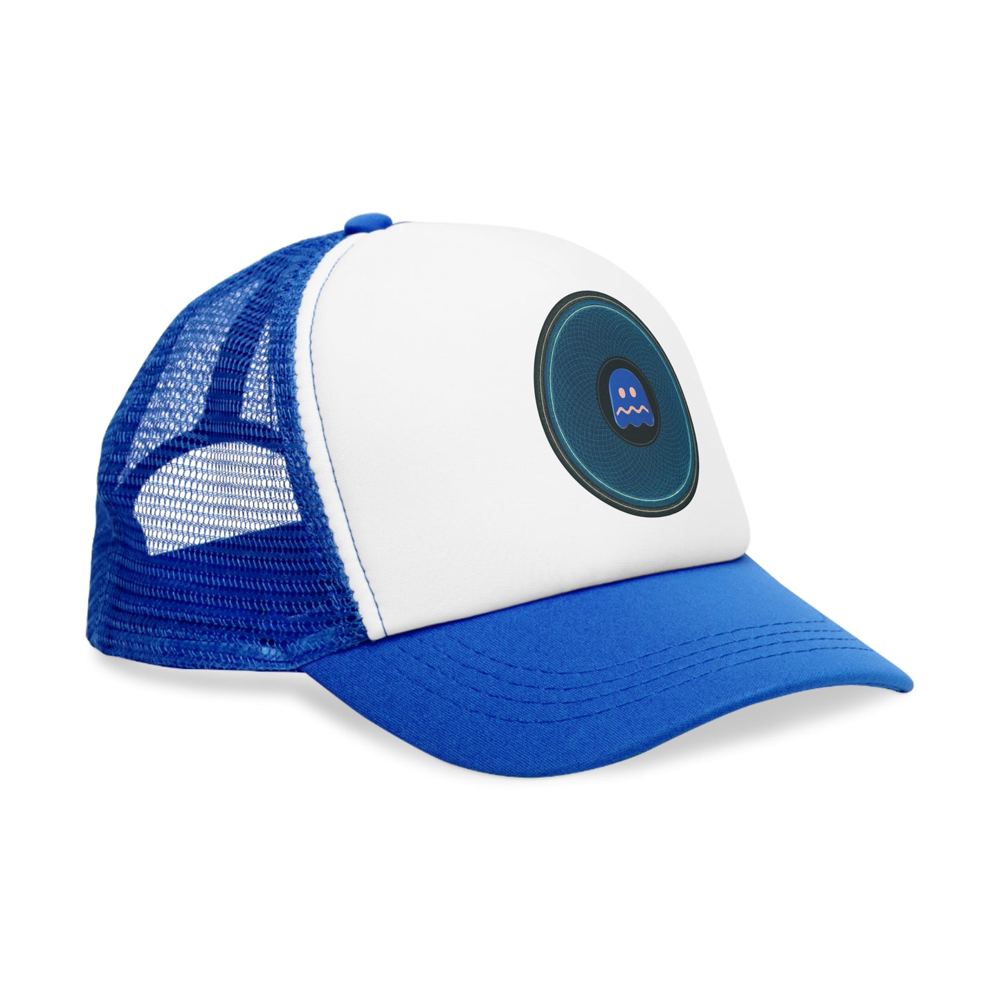 Lumpy Trucker Hat - "I Feel I Never Told You About This Donut" - blue/black donut