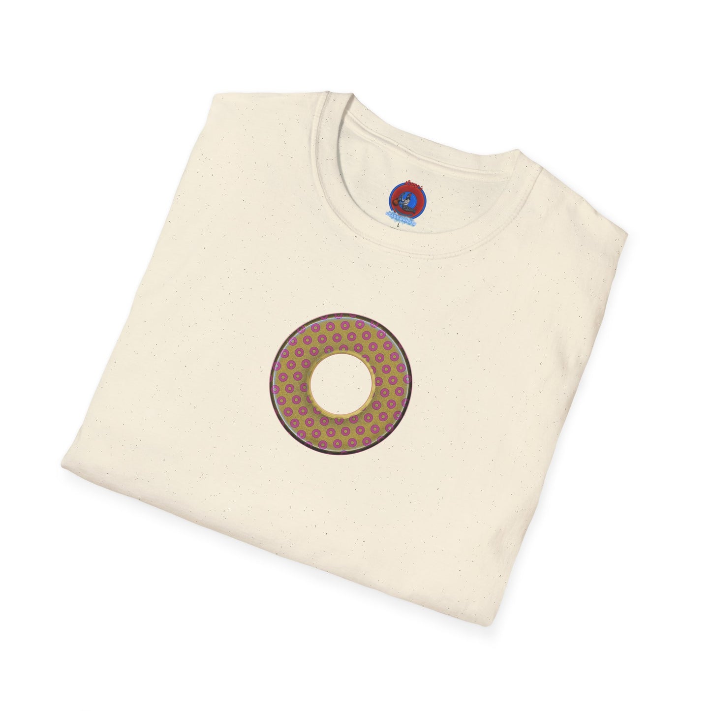 Plain Donuts/Unisex Soft-Style - "Plain Electric Paradoxical Donuts" - gold/pink donuts