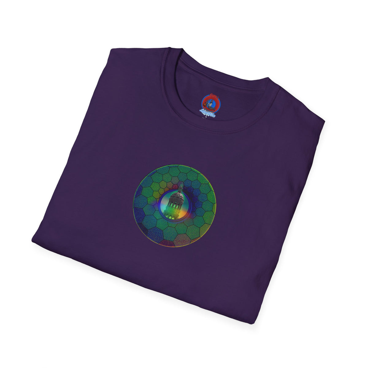 Classic Donut Tee - Unisex Soft-Style - "Save the Mondegreen City Hall Clock Tower" - hexadonut - series 1.0 -variant 1 - green donut