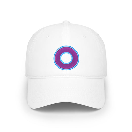 Lumpy Donut Baseball Cap - "Plain [Mary] Jane" - rustic dark purple blue donut w/