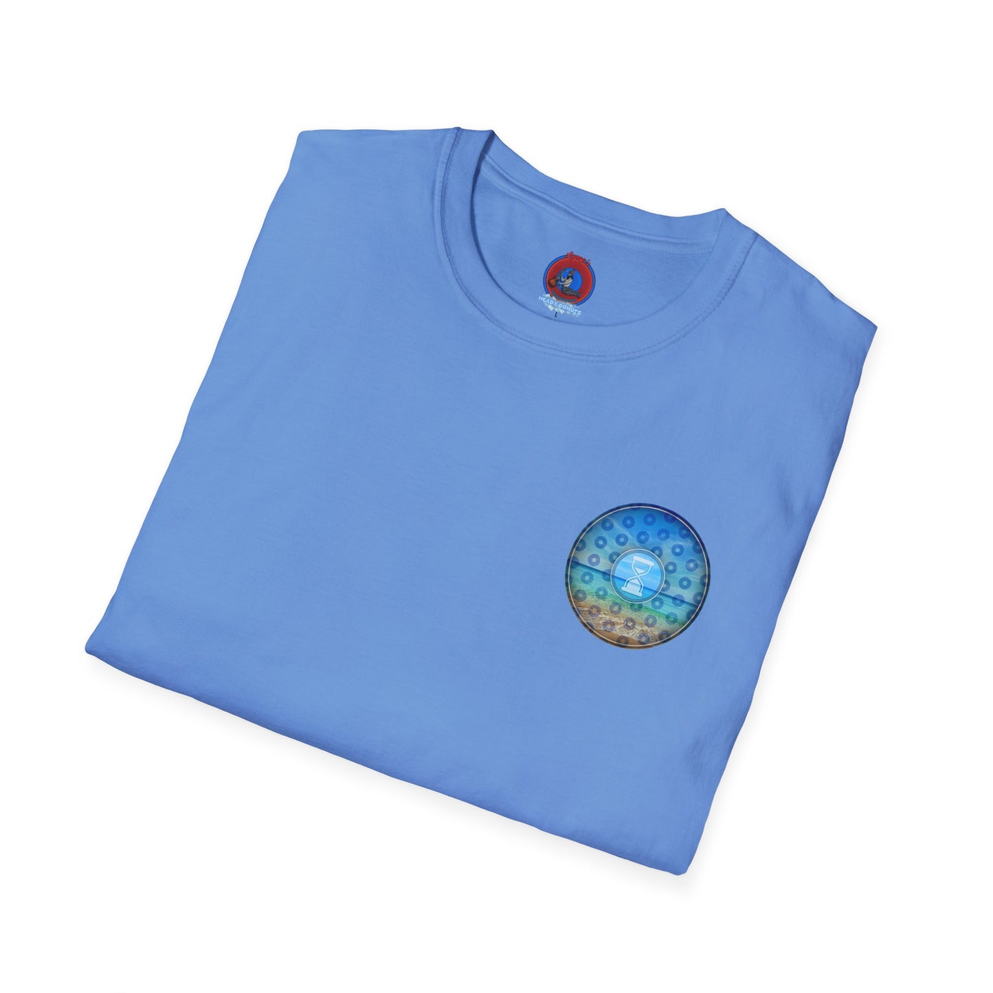 Classic Donut Tee - Unisex Soft-Style - "Still Loading Sand" - vivid blue paradoxical pic donut - variant 2