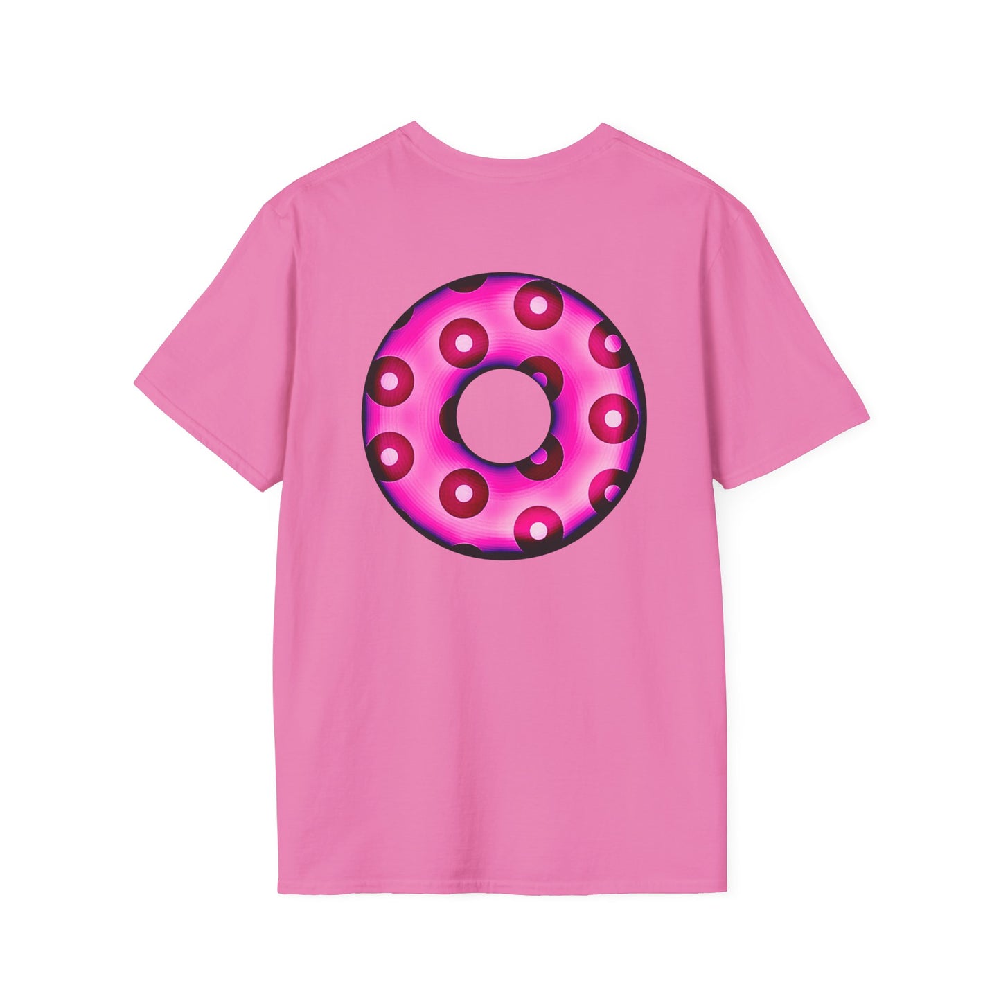 Plain Donuts/Unisex Soft-Style - "Plain Blimpy Paradoxical Donuts" - bright magenta/red donuts