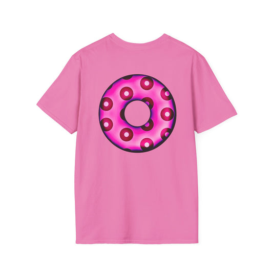Plain Donuts/Unisex Soft-Style - "Plain Blimpy Paradoxical Donuts" - bright magenta/red donuts