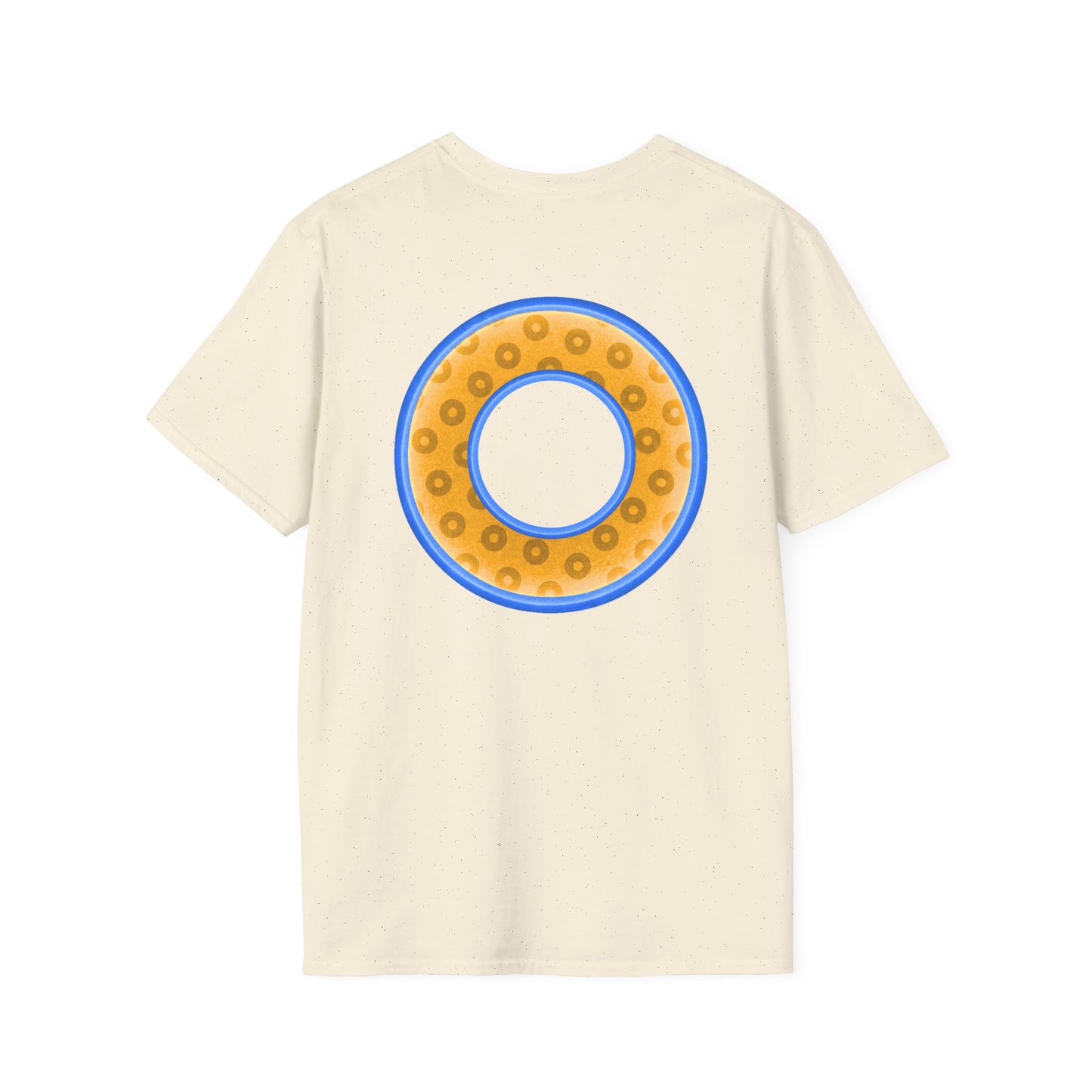 Plain Donuts/Unisex Soft-Style - "Plain Wide Mouthed Paradoxical Donuts" - yellow/light blue donuts