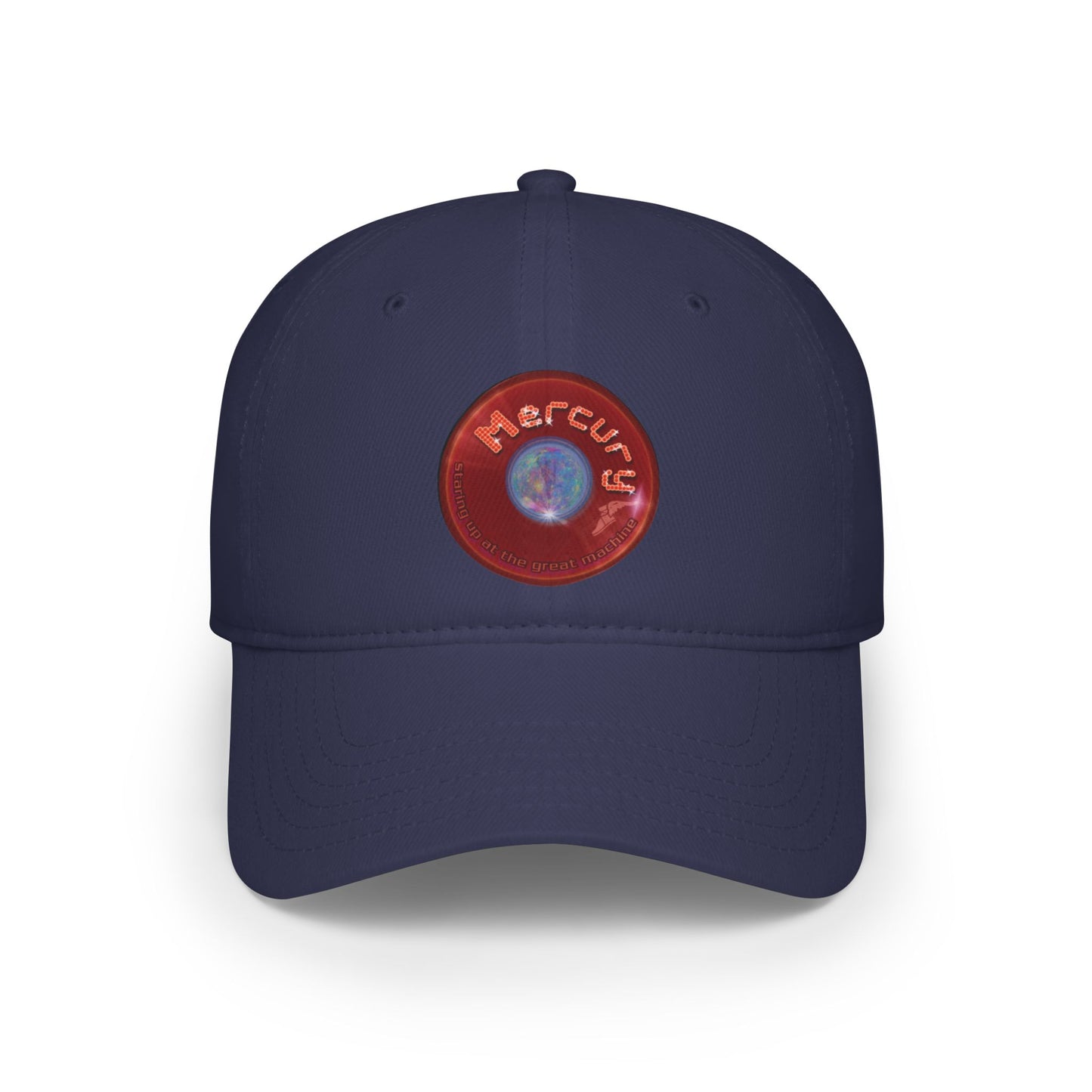 Lumpy Donut Baseball Cap - "Donut of the Gods" - variant 3 - vivid red record donut w/