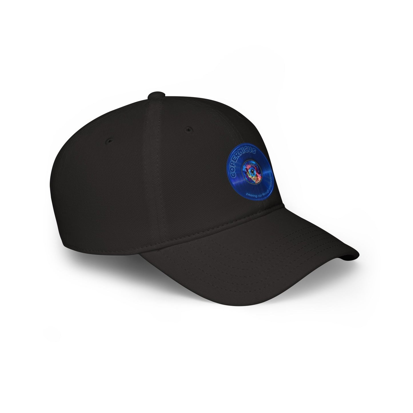 Lumpy Donut Baseball Cap - "Drunken Copernicus Cap" - variant 1 - vivid blue donut w/