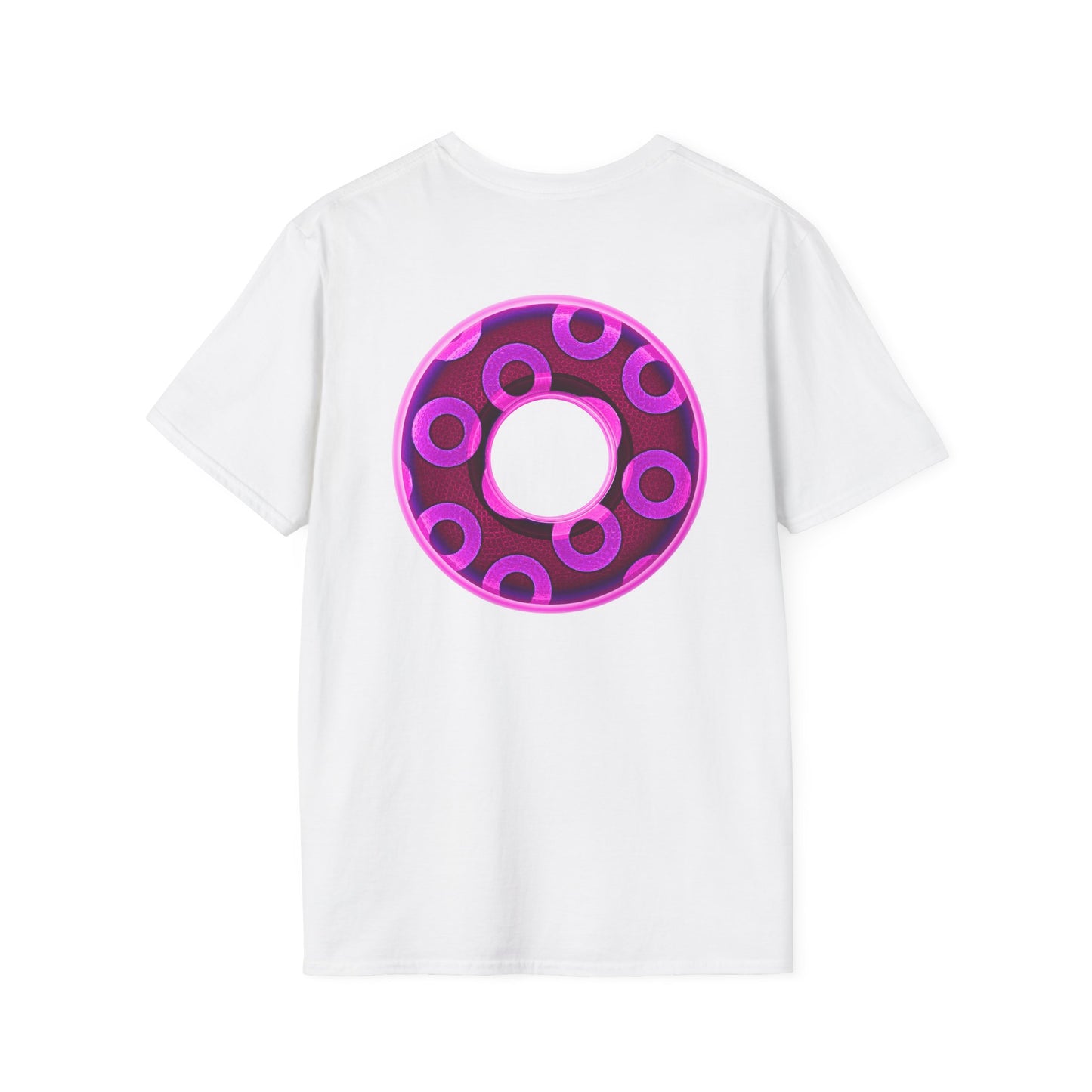 Plain Donuts/Unisex Soft-Style - "Plain Rustic Paradoxical Donuts" - magenta/burgundy donuts