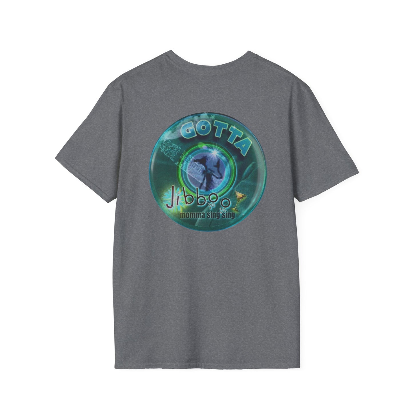 Classic Donut Tee - Unisex Soft-Style - "Momma just got out of Sing Sing" - dark teal donut