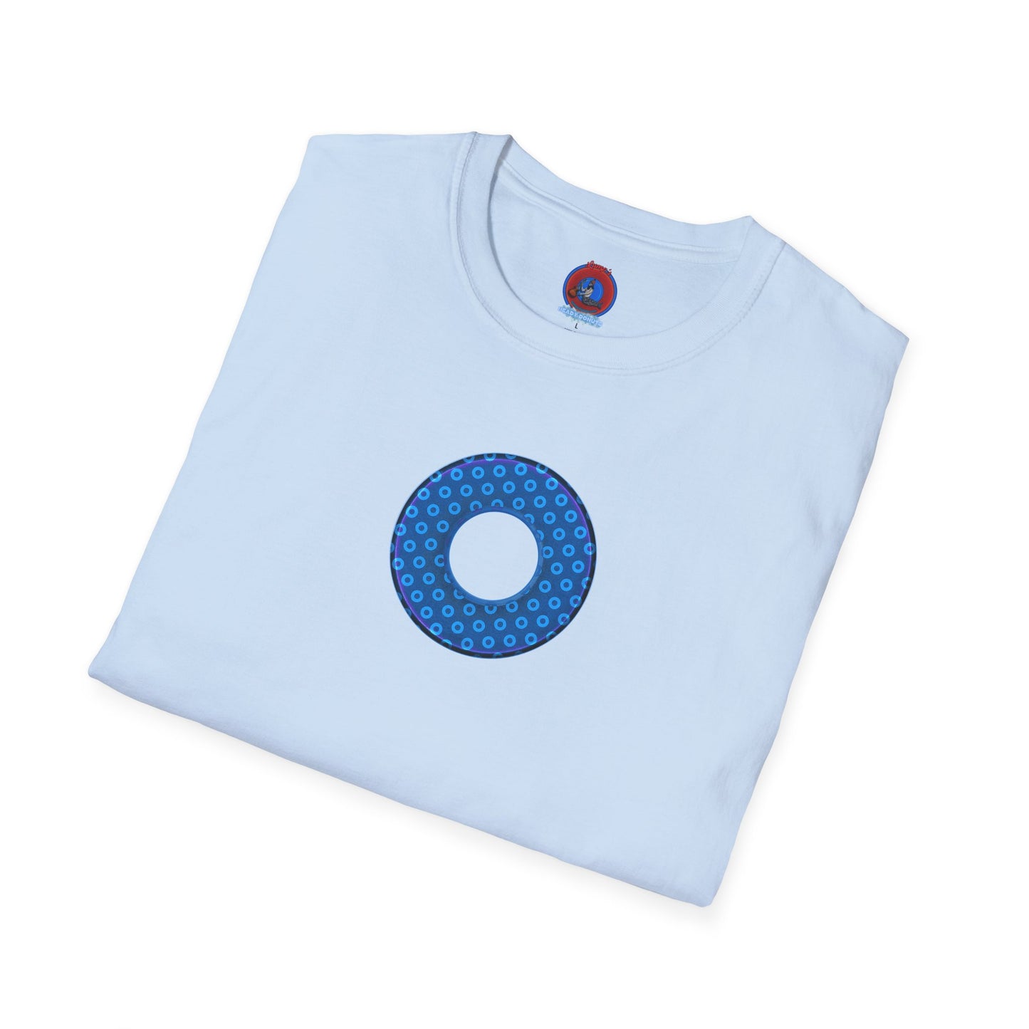 Plain Donuts/Unisex Soft-Style - "Plain Electric Paradoxical Donuts" - sky blue/dark blue donuts