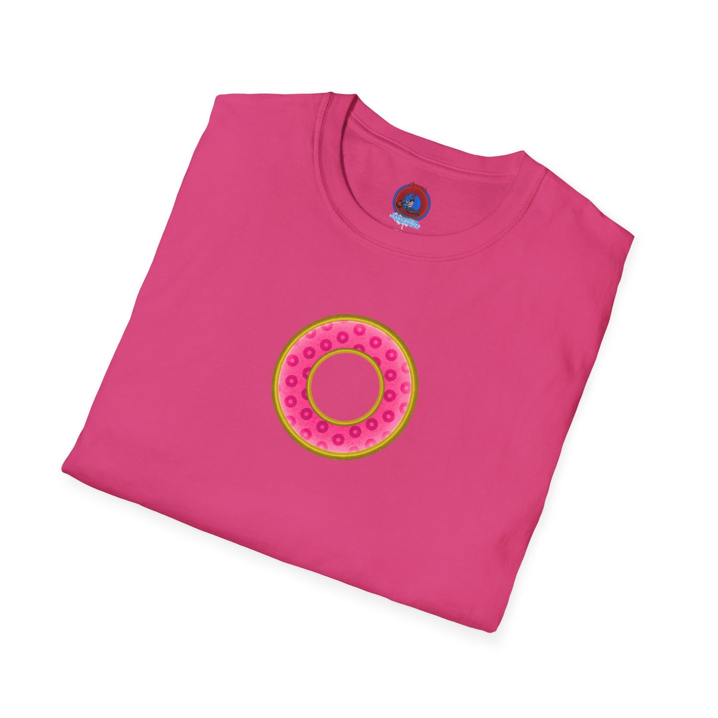 Plain Donuts/Unisex Soft-Style - "Plain Wide Mouthed Paradoxical Donuts" - pink/gold donuts