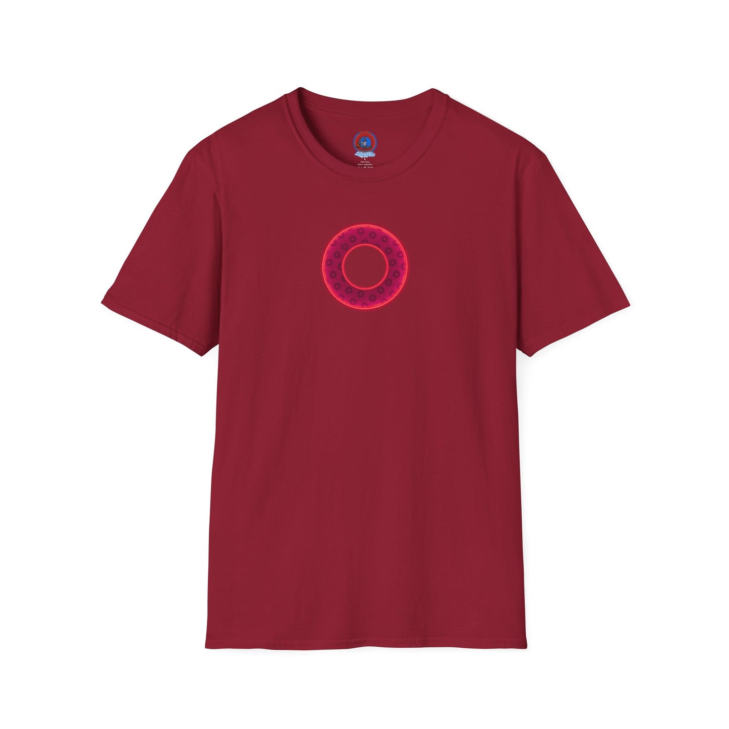 Plain Donuts/Unisex Soft-Style - "Plain Wide Mouthed Paradoxical Donuts" - dark red/bright red donuts