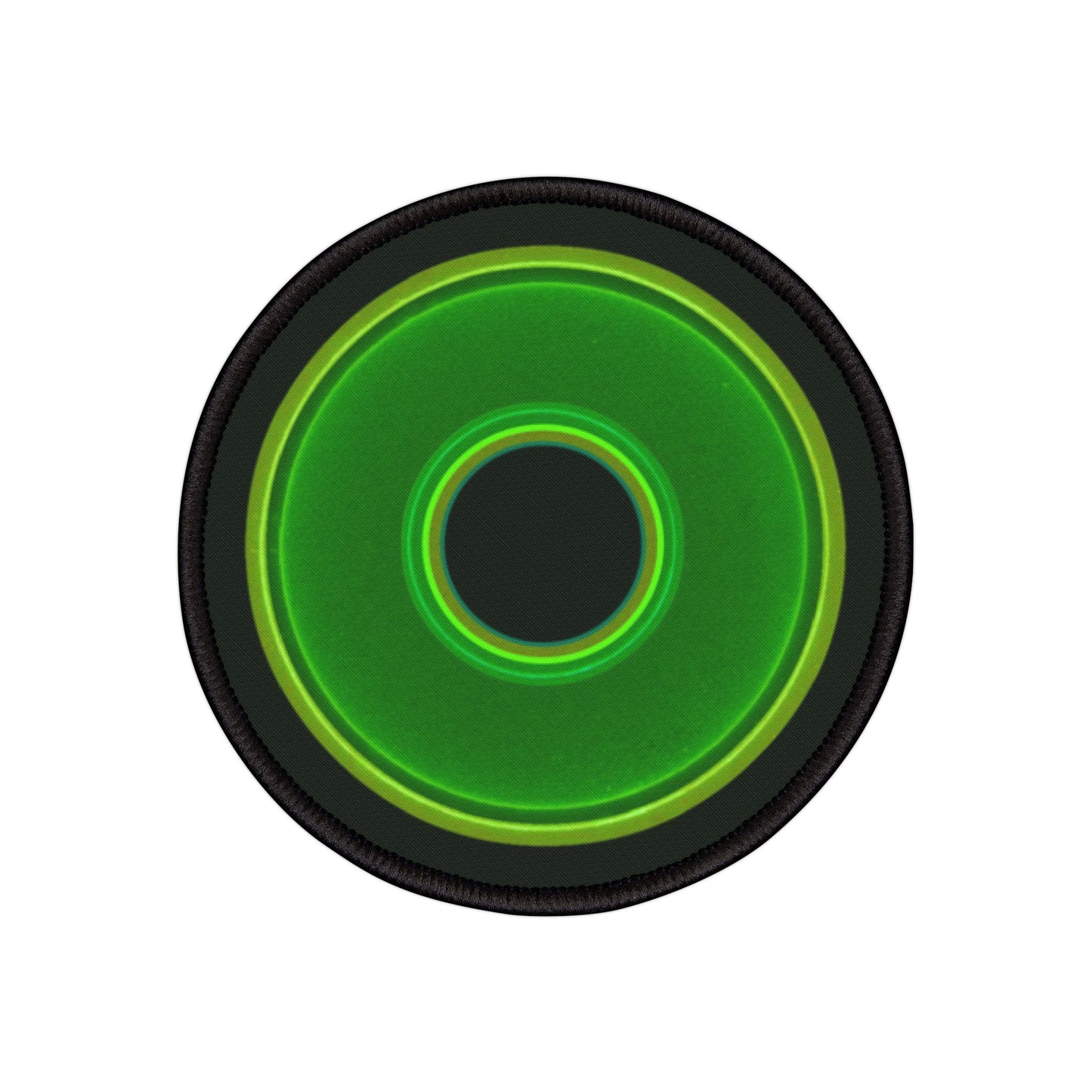 Iron-On Donut Patch - "Plain Vivid Donut" - green donut