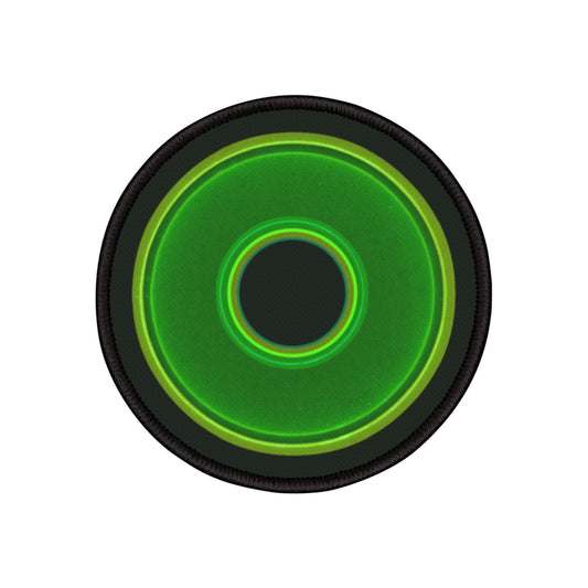 Iron-On Donut Patch - "Plain Vivid Donut" - green donut