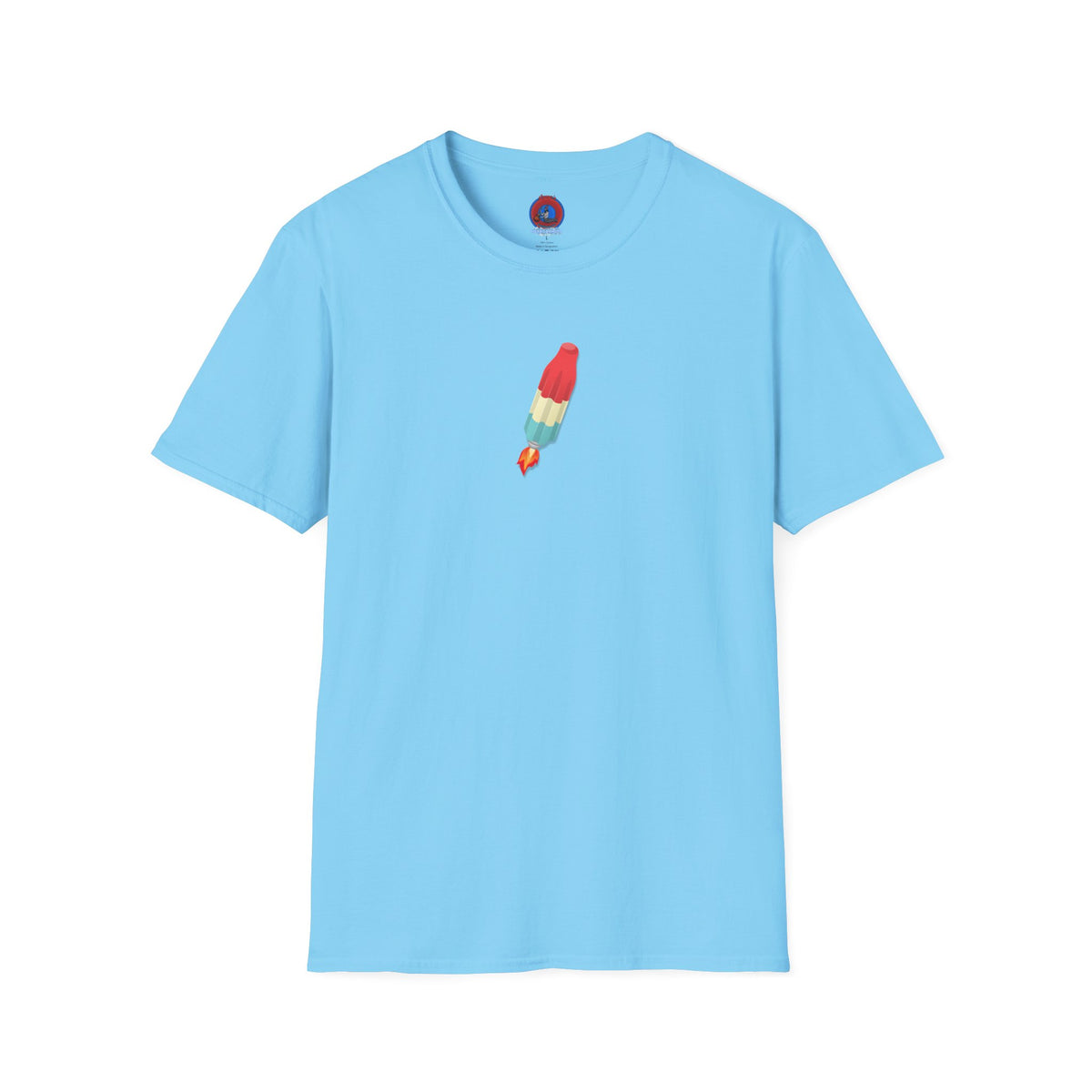 Classic Donut Tee - Unisex Soft-Style - "Blow this Popsicle Stand" - red/blue/cream - bomb pop