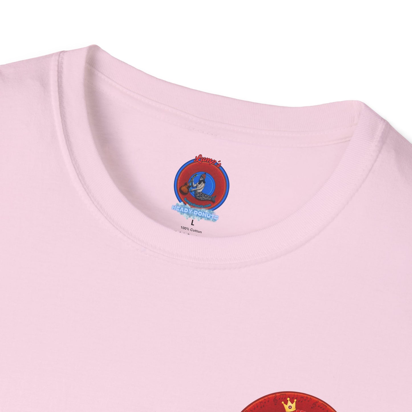 Classic Donut Tee - Unisex Soft-Style - "Princely Wooked Cream in a Can - YEMSG Donut " - vivid red donut
