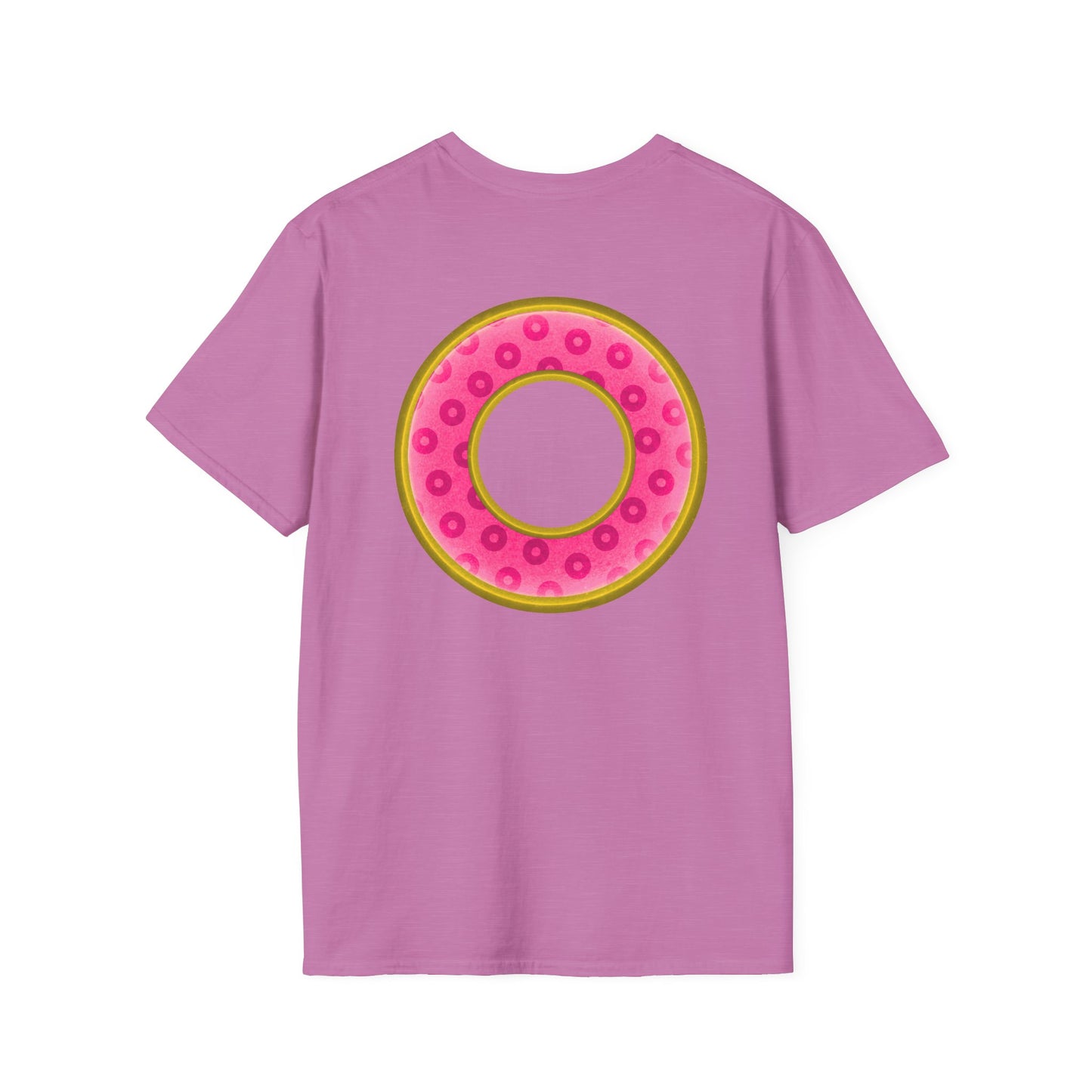 Plain Donuts/Unisex Soft-Style - "Plain Wide Mouthed Paradoxical Donuts" - pink/gold donuts