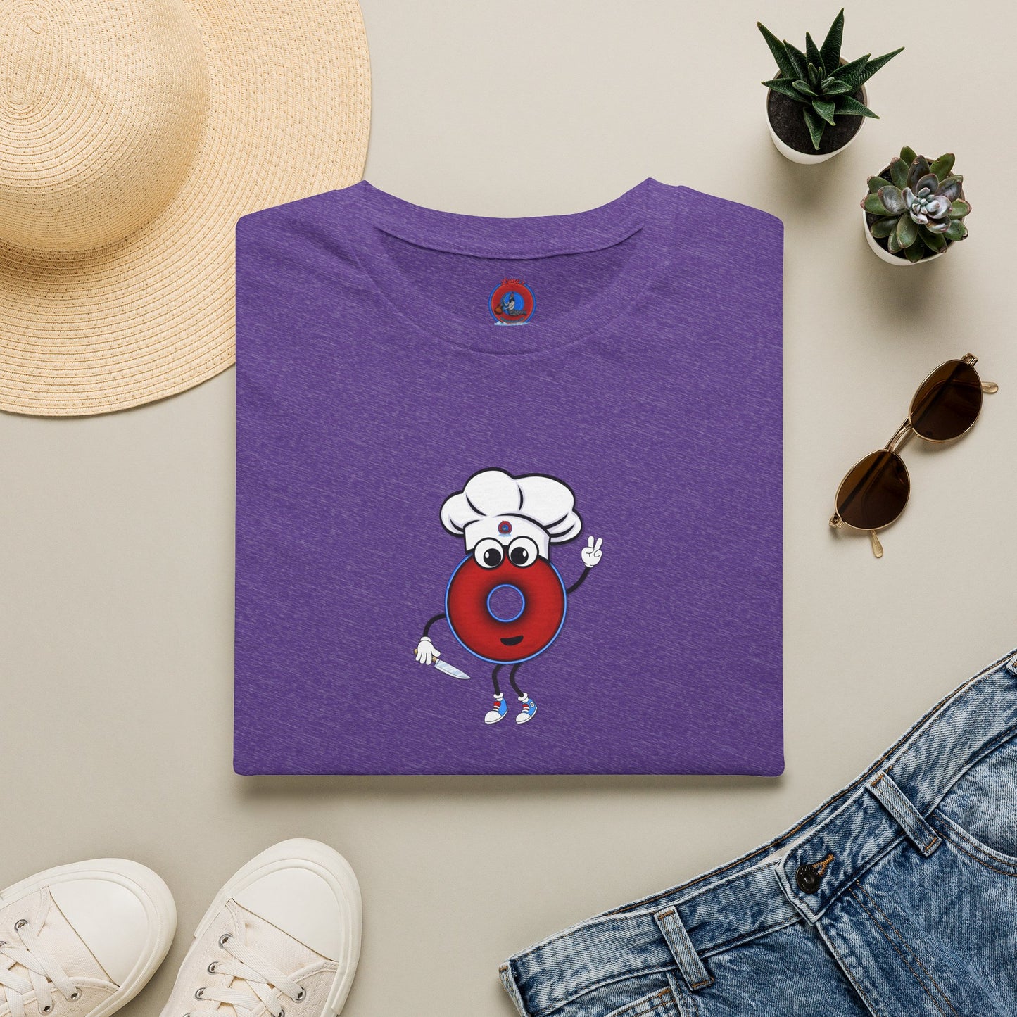 Classic Donut Tee - Unisex Soft-Style - "My Phriend the Donut" - plump vivid red donut