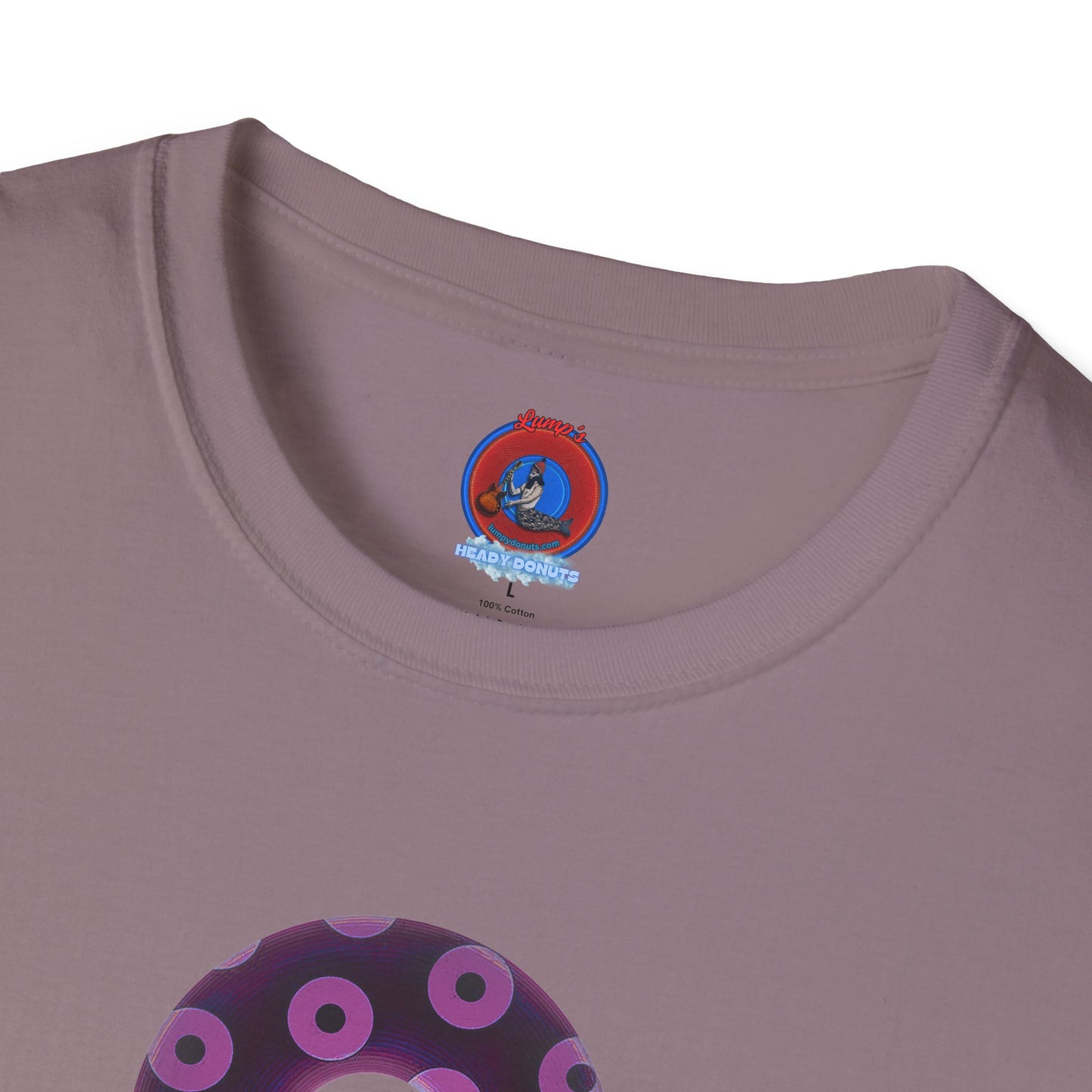 Plain Donuts/Unisex Soft-Style - "Plain Blimpy Paradoxical Donuts" - light purple/red violet donuts