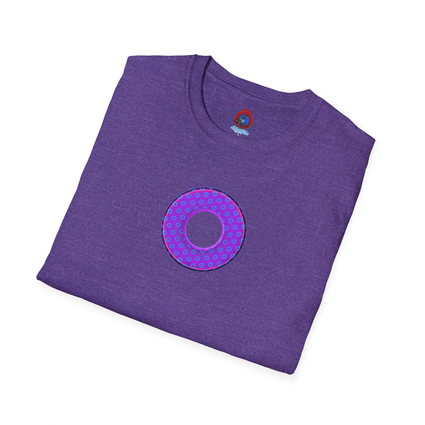 Plain Donuts/Unisex Soft-Style - "Plain Electric Paradoxical Donuts" - bright purple/blue donuts