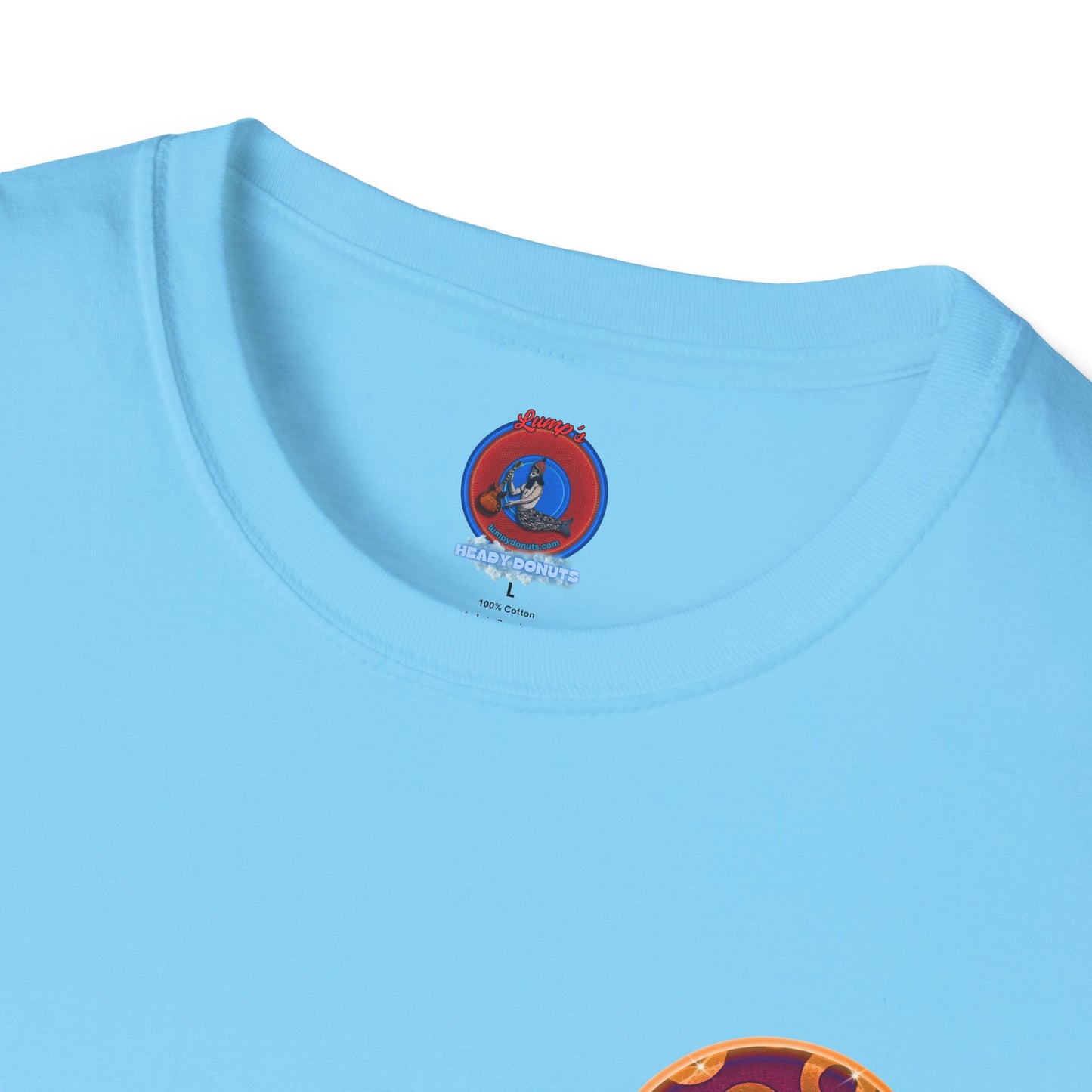 Classic Donut Tee - Unisex Soft-Style - "Princely Wooked Cream - YEMSG Donut " - burgundy/orange rustic paradox donut - variant 1