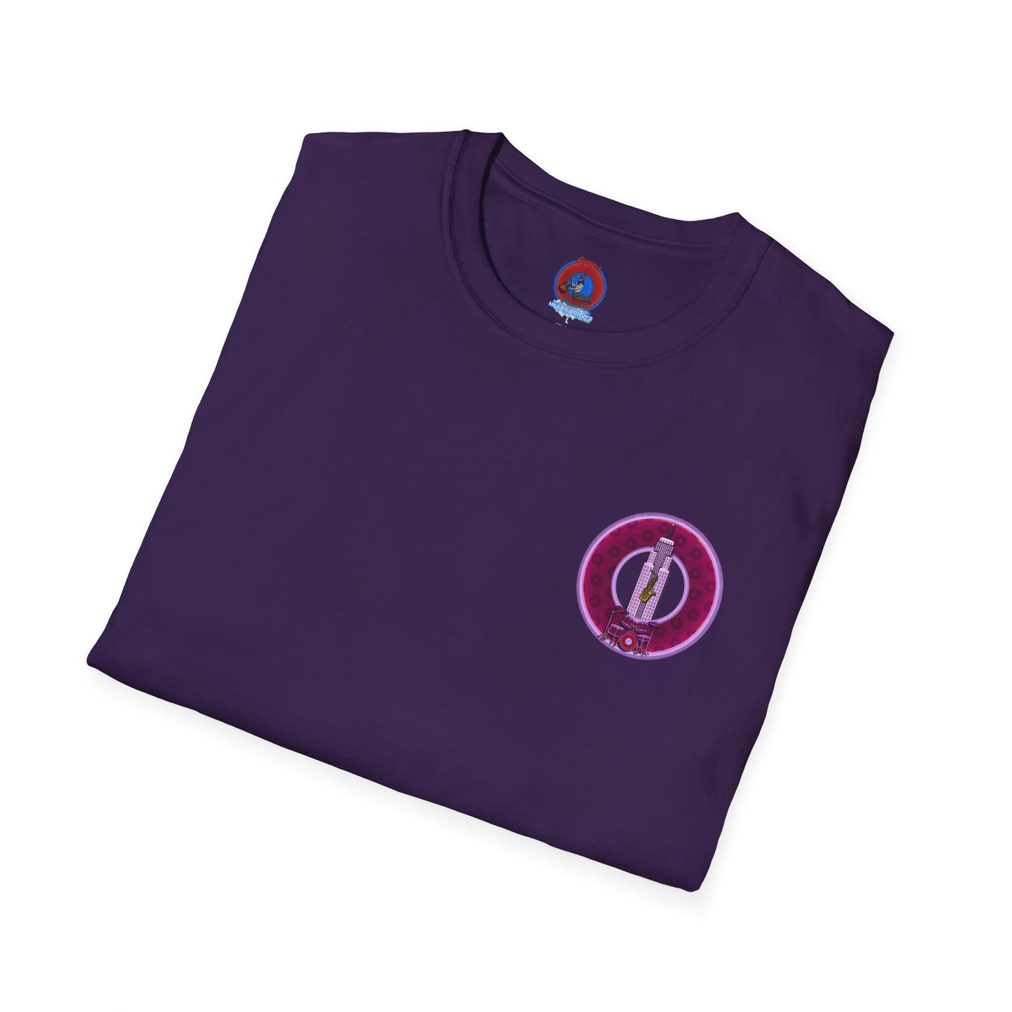 Classic Donut Tee - Unisex Soft-Style - "Simple Prep Donuts" - widemouthed purple/light purple donut