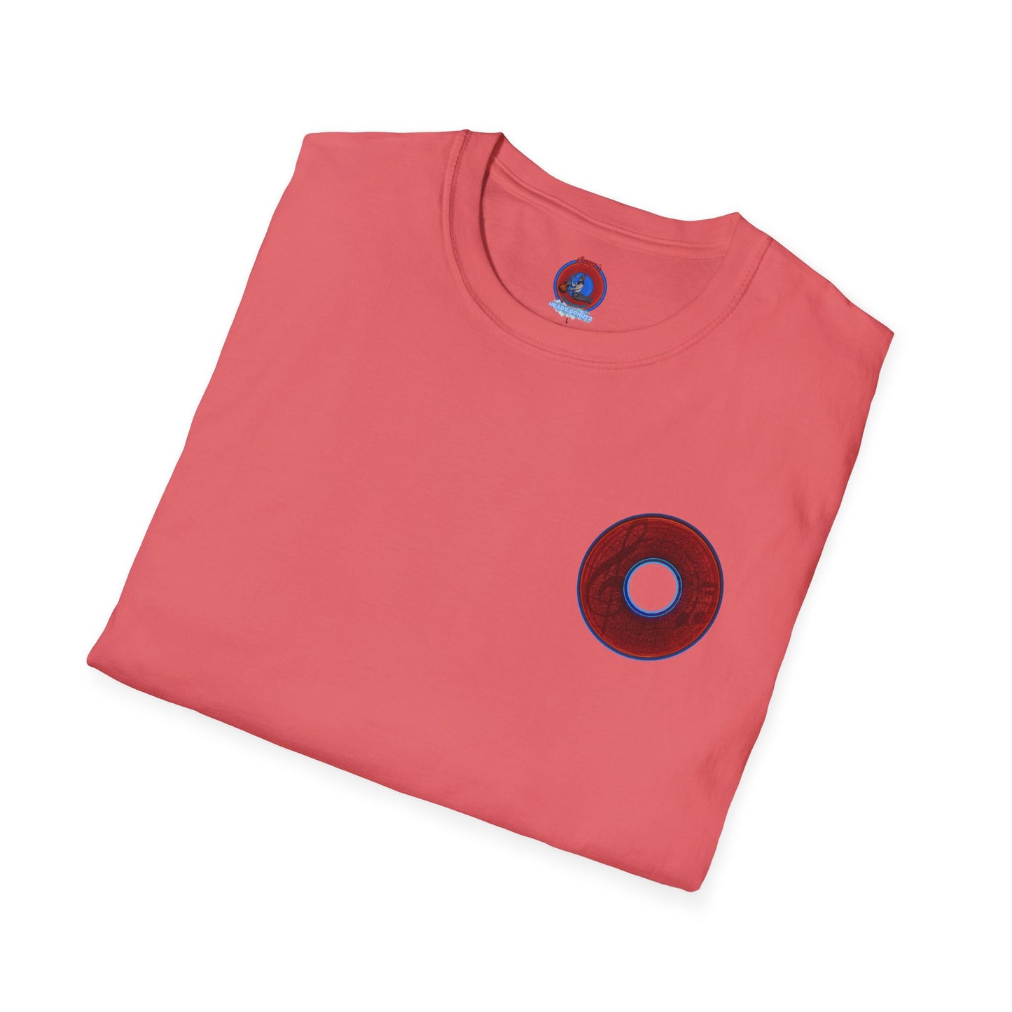 Classic Donut Tee - Unisex Soft-Style - "The Musically Gifted Donut" - red donut - series 1.0