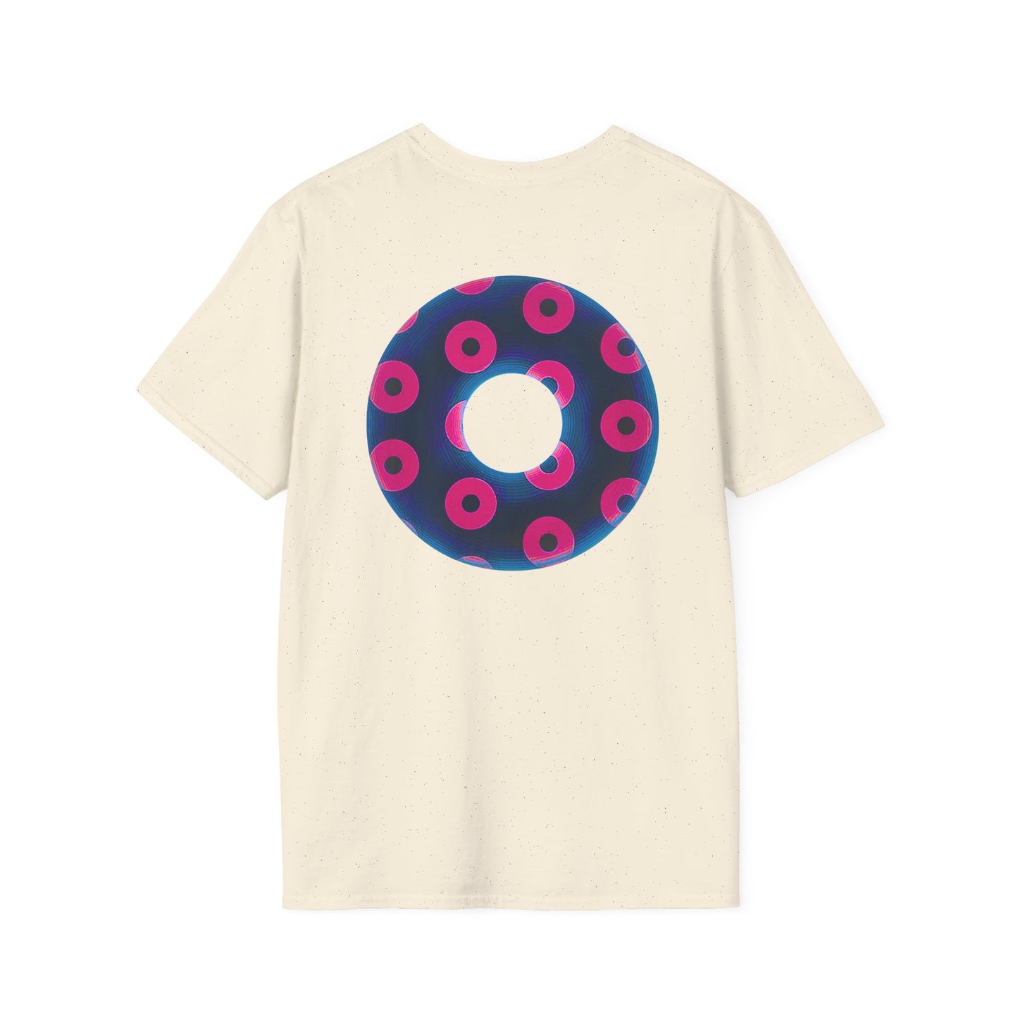 Plain Donuts/Unisex Soft-Style - "Plain Blimpy Paradoxical Donuts" - dark blue/hot pink donuts