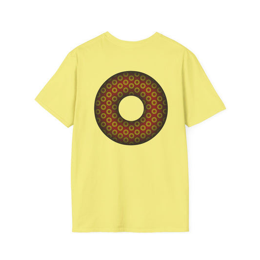 Plain Donuts/Unisex Soft-Style - "Plain Paradoxical Grided Donuts" - gold/burgundy donuts