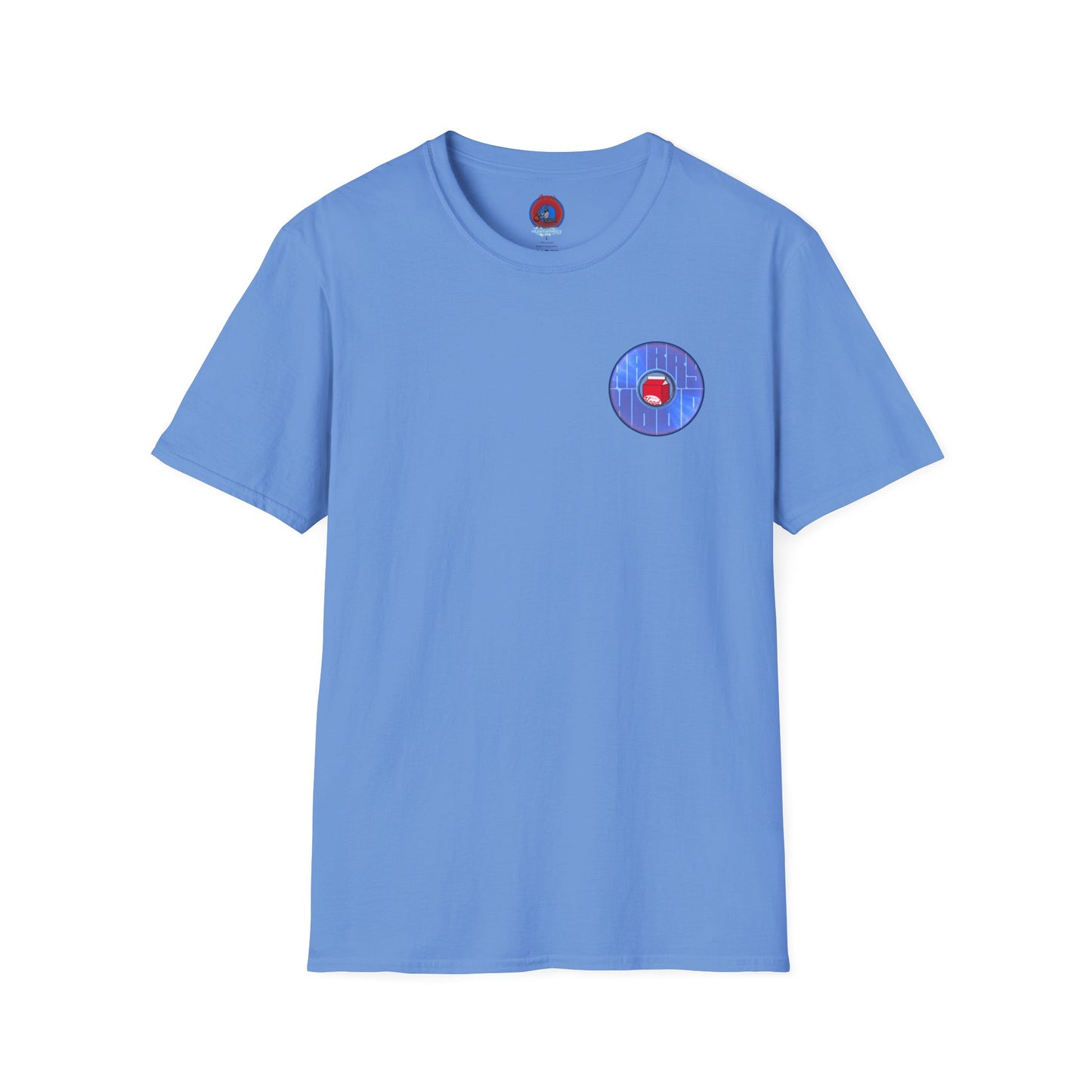 Classic Donut Tee - Unisex Soft-Style - "Harry Left His Shirt" - series 1.0  - variant 3 - purple/blue donut