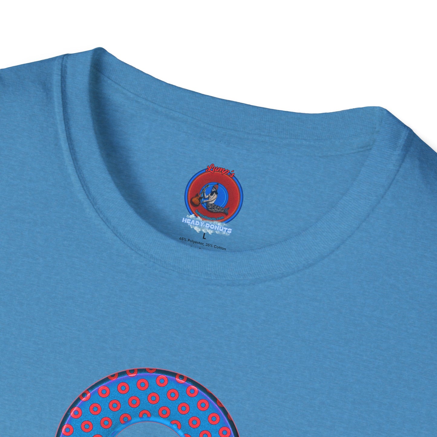 Plain Donuts/Unisex Soft-Style - "Plain Electric Paradoxical Donuts" - royal blue/red donuts