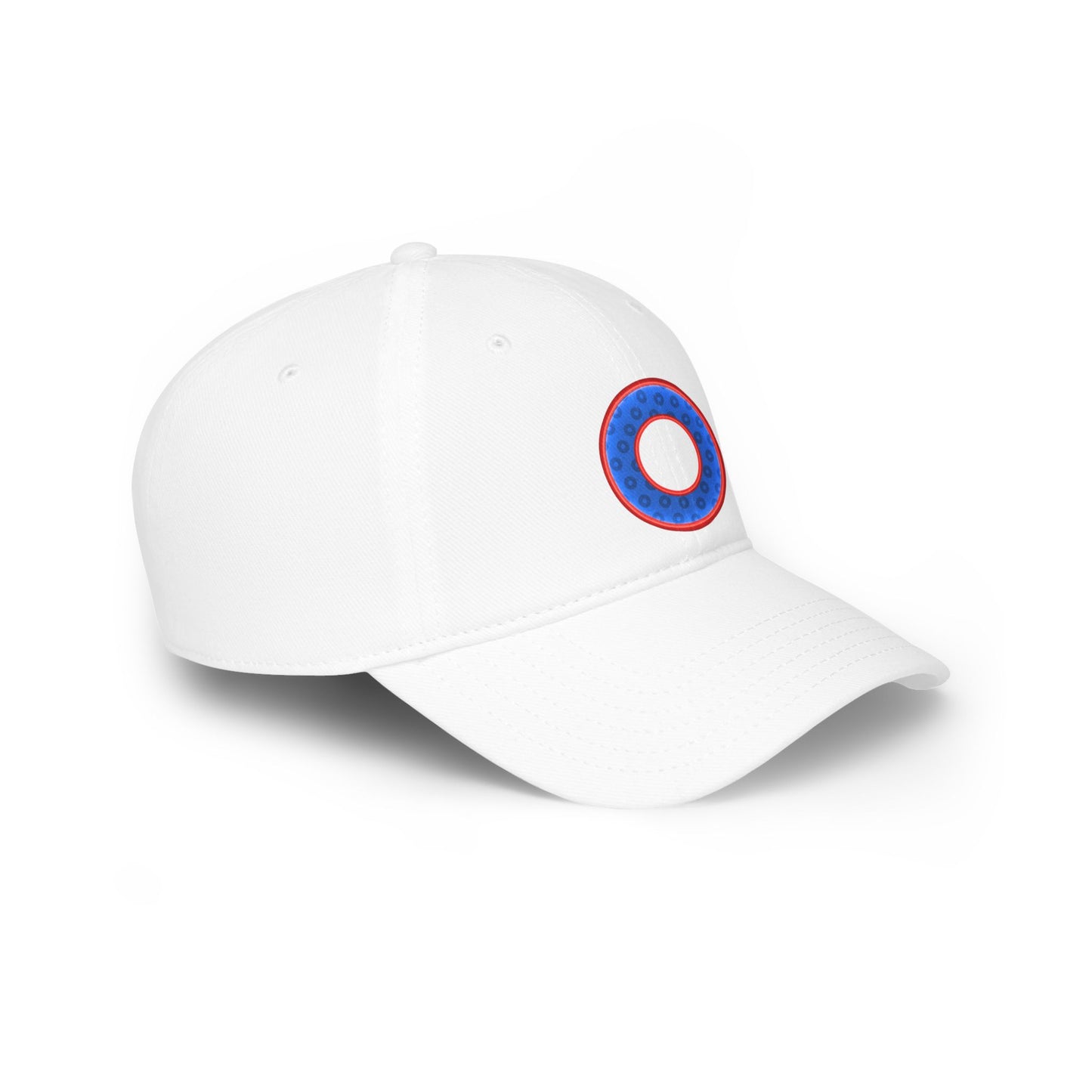 Lumpy Donut Baseball Cap - "Plain Paradoxical Wide Mouth Donut Cap" - paradoxical blue/red wide mouth donut w/ - variant 1