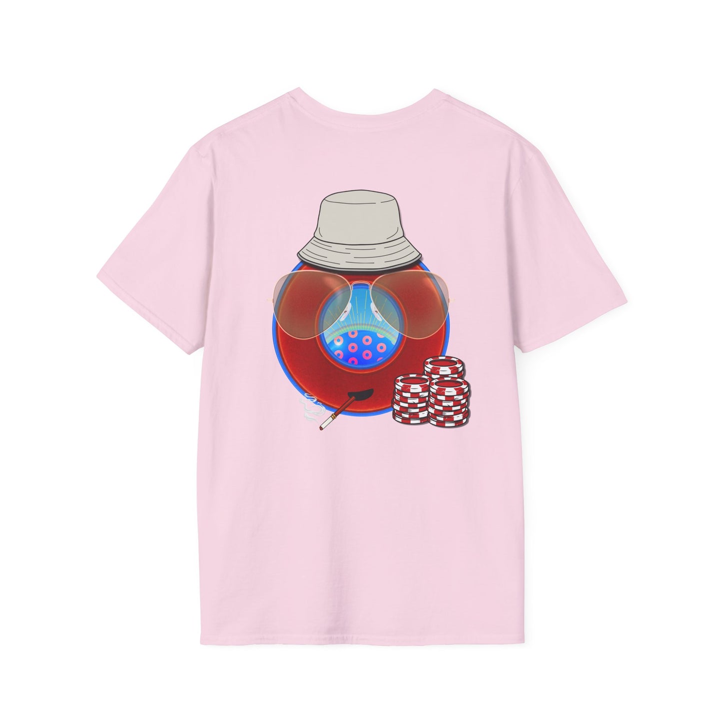 Classic Donut Tee - Unisex Soft-Style - "Gonzo Donut - Fear and Loathing in Gamehendge" - vivid red donut